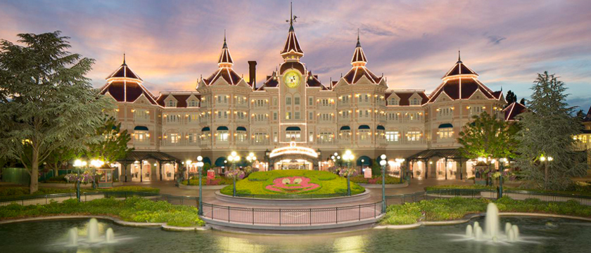 Disneyland® Hotel Exterior Evening